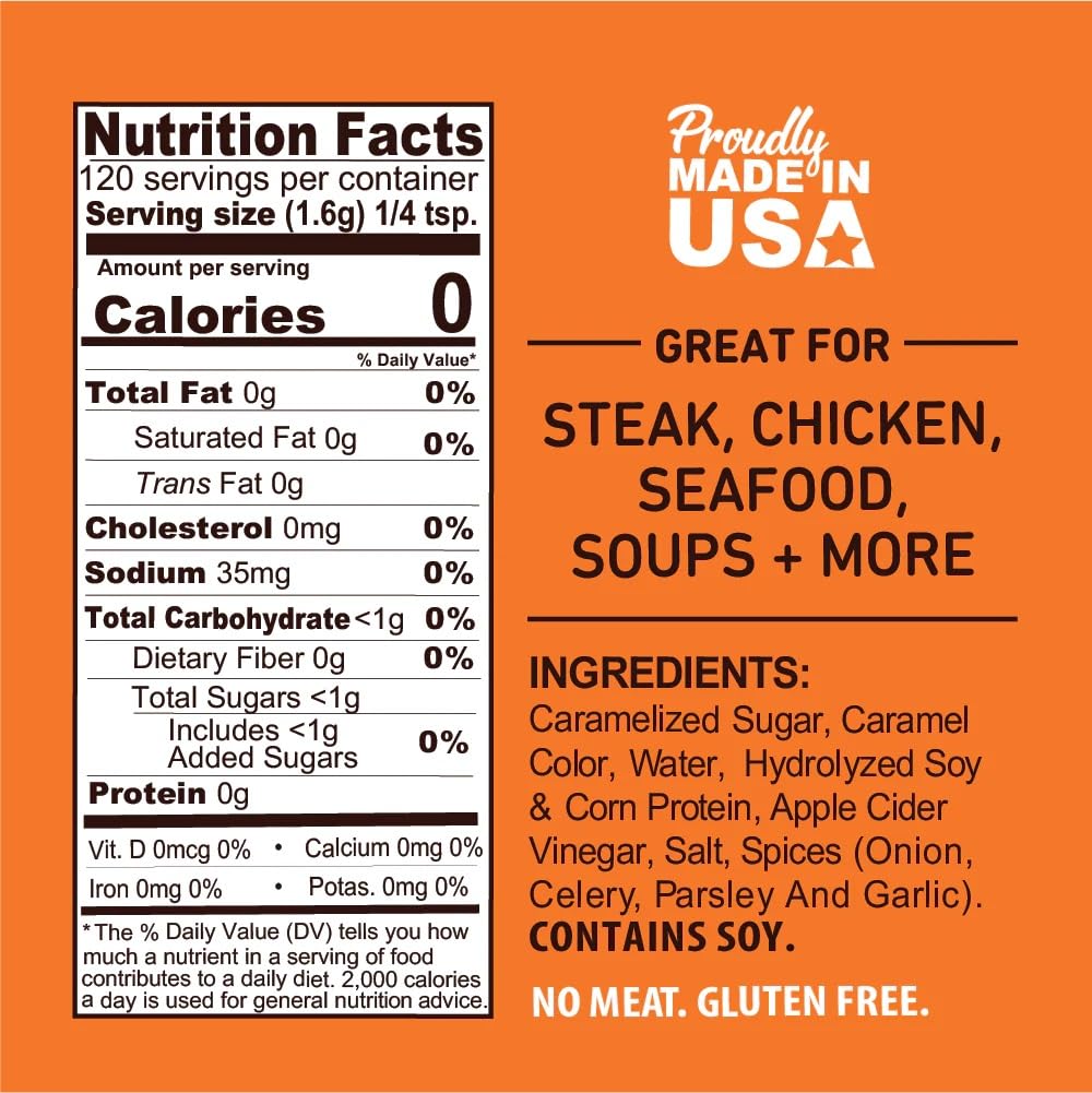 Gravy Master: Grilling, Seasoning And Browning Sauce - Ready To Use - 1 Bottle (5 Fl Oz) - Vegetarian, No Gluten, Kosher, Pareve