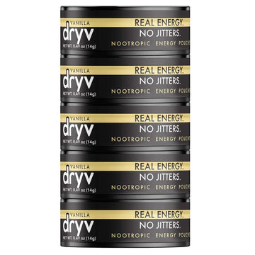 Fully Loaded Bullseye Dryv Energy Pouches - Vanilla - 5 Pack - 0.49 Ounce