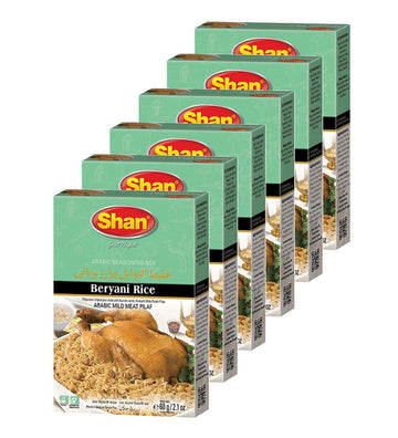 Shan Beryani Rice Arabic Seasoning Mix - Spice Powder for Mild Meat Pilaf - 2.11 oz (Pack of 6)