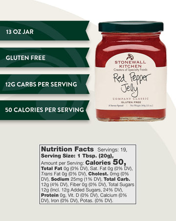 Stonewall Kitchen Red Pepper Jelly, 13 Oz. (Pack Of 2)