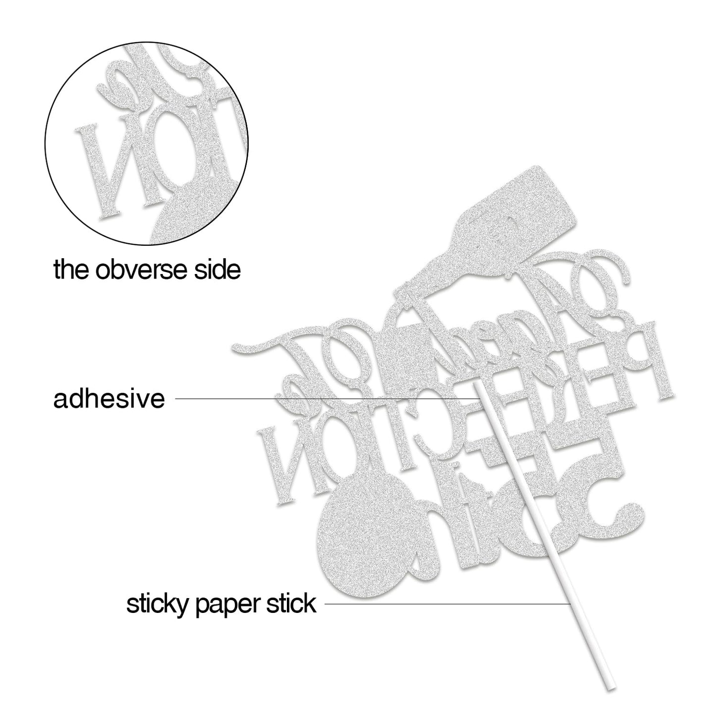 LINGBOOM Aged To Perfection Birthday Cake Toppers, 9.8 cm x 15 cm, Card Material, Model C-Age to Perfection, Color 55