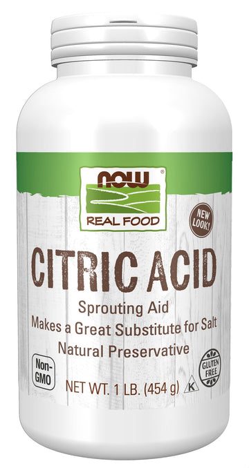 NOW Foods, Citric Acid, Sprouting Aid, Great Substitute for Salt, Preservative Found in Citrus Fruits, 1-Pound