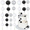 Gyufise 30Pcs Balls Cake Toppers Ball Picks Ball Shaped Cupcake Toppers Foam Balls Cake Topper Mini Balloons Cake Decorations Fo