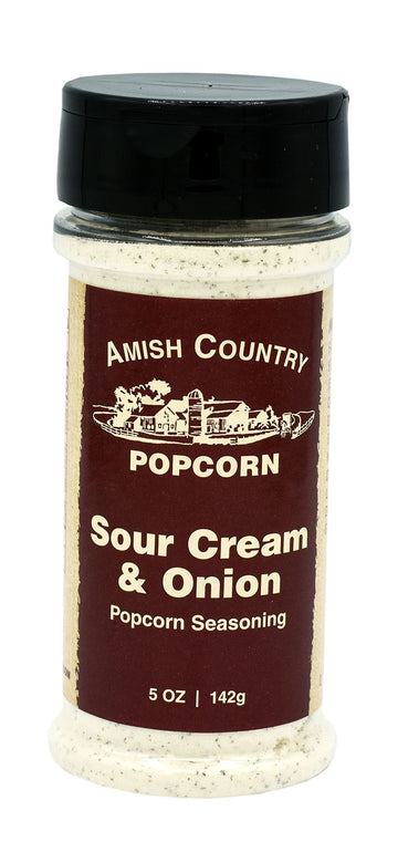 Amish Country Popcorn | Sour Cream and Onion Popcorn Seasoning - 5 oz | Old Fashioned, Non-GMO and Gluten Free (5 oz)