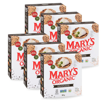 Mary'S Gone Crackers Black Pepper Crackers, 6.5 Ounce (Pack Of 6), Organic Brown Rice, Flax & Sesame Seeds, Gluten Free, (00010)