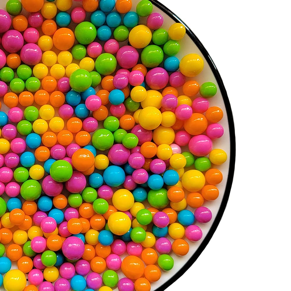 Edible Multicolour Pearl Sugar Sprinkles Candy Mixing Size Baking Cake Decorations Cupcake Toppers Cookie Decorating Wedding Party Valentine'S Halloween Christmas Supplies 100G/ 3.53Oz