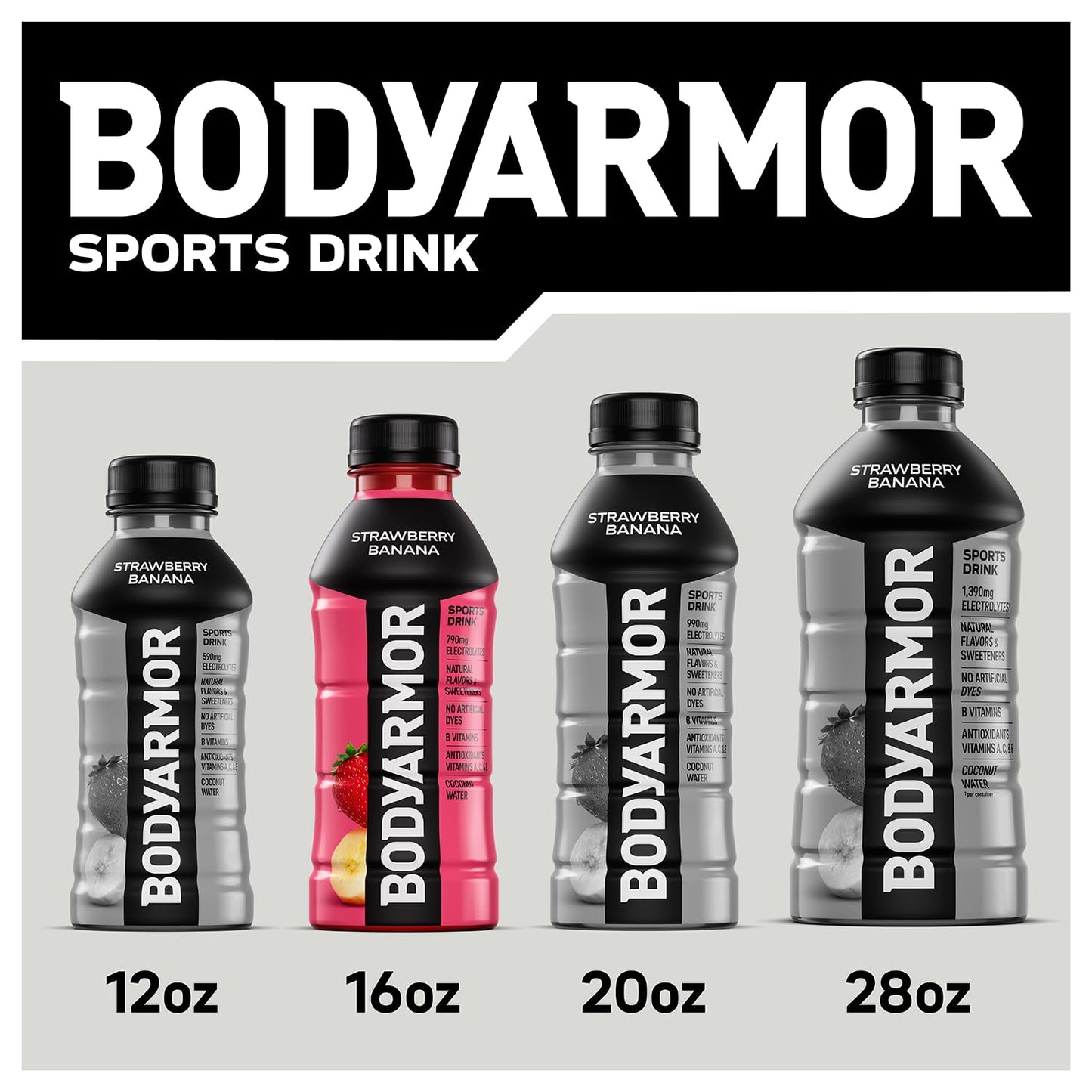 BODYARMOR Sports Drink Sports Beverage, Orange Mango, Natural Flavors With Vitamins, Potassium-Packed Electrolytes, No Preservat