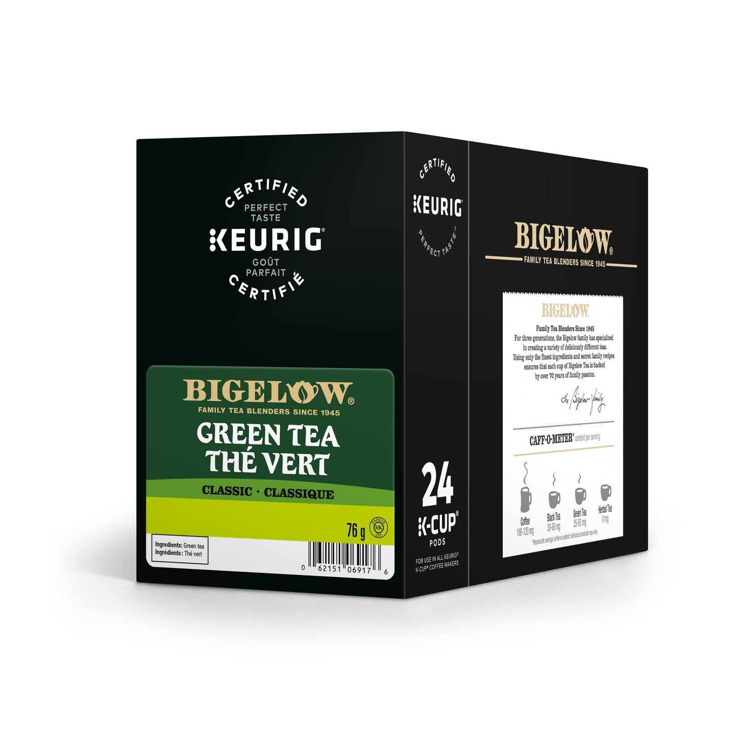 Bigelow Tea K-Cup Portion Pack Green Tea, 24 Count, Model 6622, Coffee/Green