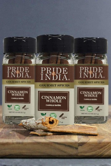 Pride Of India | Cinnamon Bark Whole 0.8 Oz (22.67 Gm) Small Dual Sifter Bottle | Freshly Sourced From India | Gourmet Whole Spi