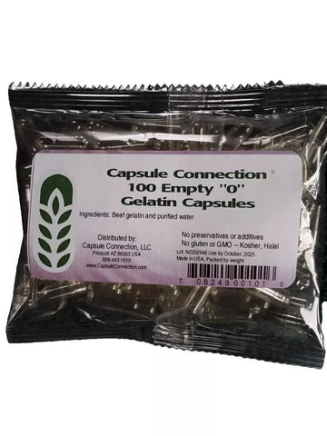Capsule Connection Empty Gelatin Capsules Size 0 - 100 Count
