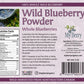Wild Blueberry Powder | 100% Whole Wild Berry | 6oz | Unsweetened | Grown in North America | Not an Extract, Bilberry or Juice |
