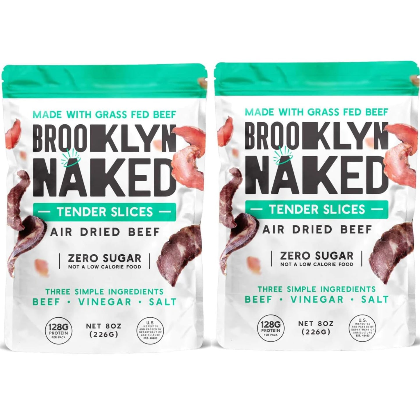 Brooklyn Biltong Air Dried Beef Jerky, AIP Approved, Gluten Free, 8 oz (Pack of 2)