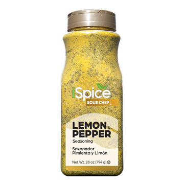 iSpice | Lemon Pepper Seasoning | 28 oz | Bulk Size | Mixed Spices & Seasonings | Kosher