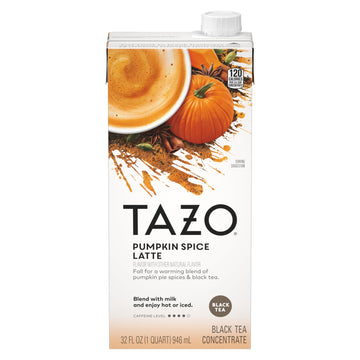 TAZO Pumpkin Spice Chai Latte Concentrate, Easy-to-Serve Chai Tea for Everyday Lattes, Mocktails, Hot or Iced Tea, 32 oz Tea Mix