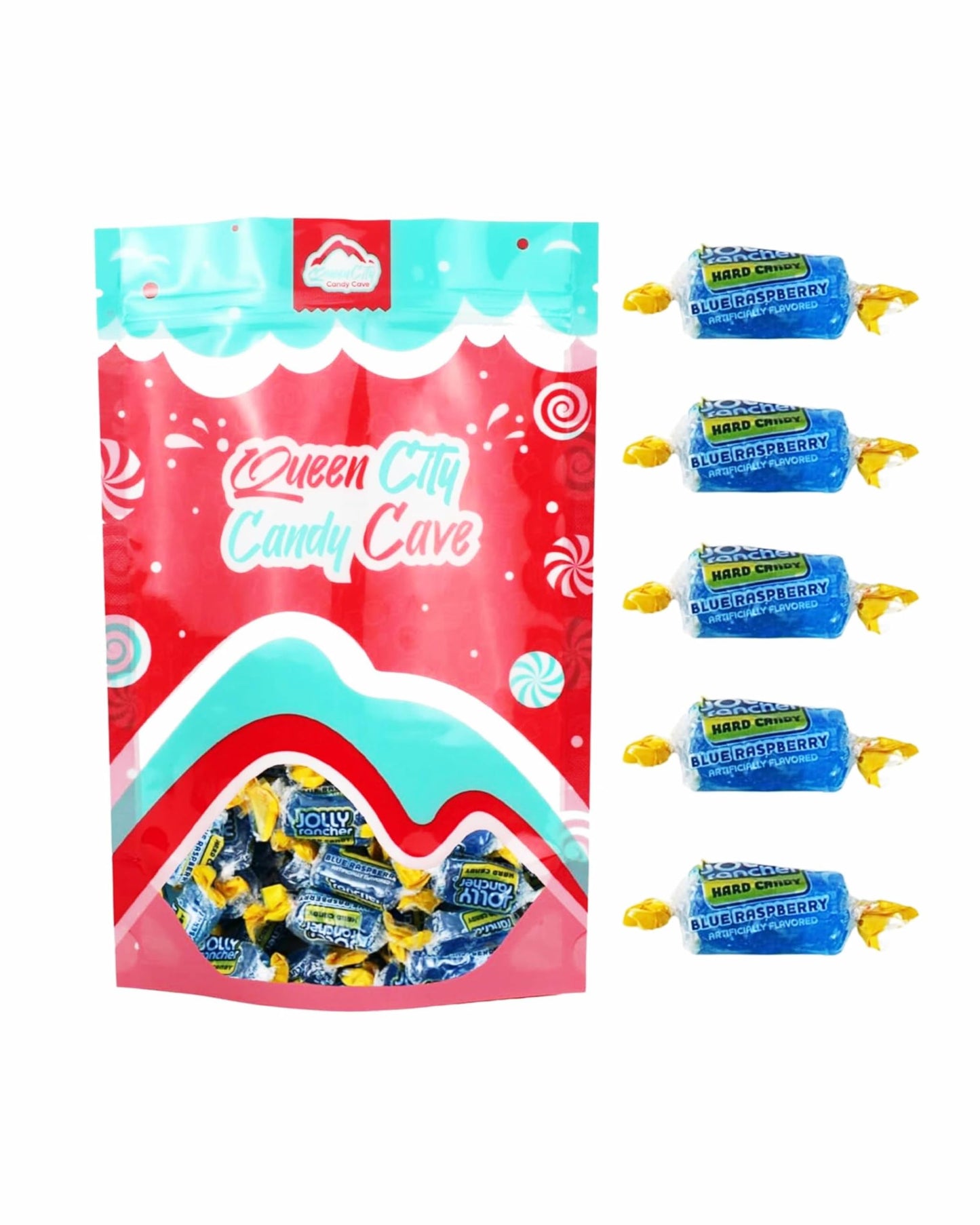 Blue Raspberry Jolly Ranchers Hard Candy Bulk - All Blue Jolly Ranchers Only - By Queen City Candy Cave (2 Pound)