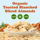 Food To Live - Organic Toasted Blanched Sliced Almonds, 3 Pounds - Unsalted & Dry Roasted, Premium Non-Gmo Almond Nuts, Perfect