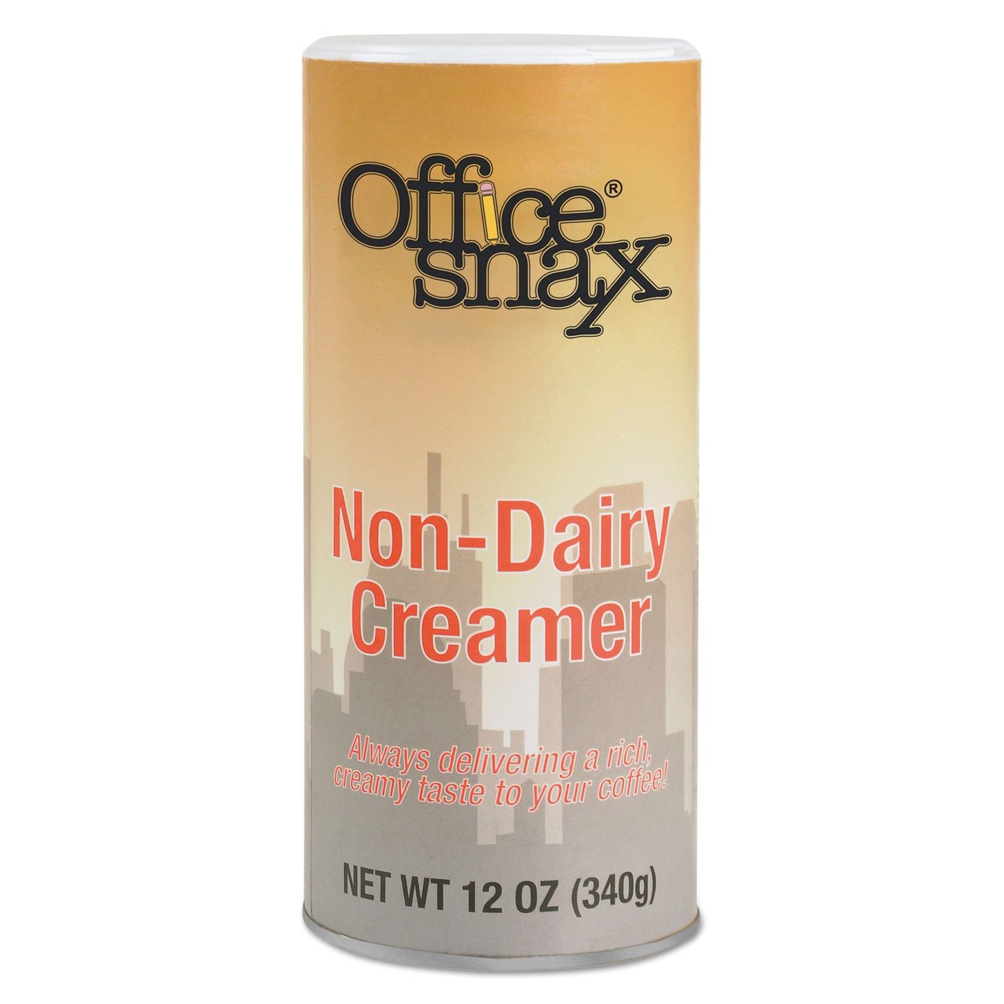 Office Snax Case of 8 (3-Packs) 12oz Non-Dairy Coffee Creamer Canisters (24 Total), Rich & Creamy, Reclinable Lid, Perfect for H