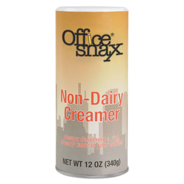 Office Snax Case of 8 (3-Packs) 12oz Non-Dairy Coffee Creamer Canisters (24 Total), Rich & Creamy, Reclinable Lid, Perfect for H