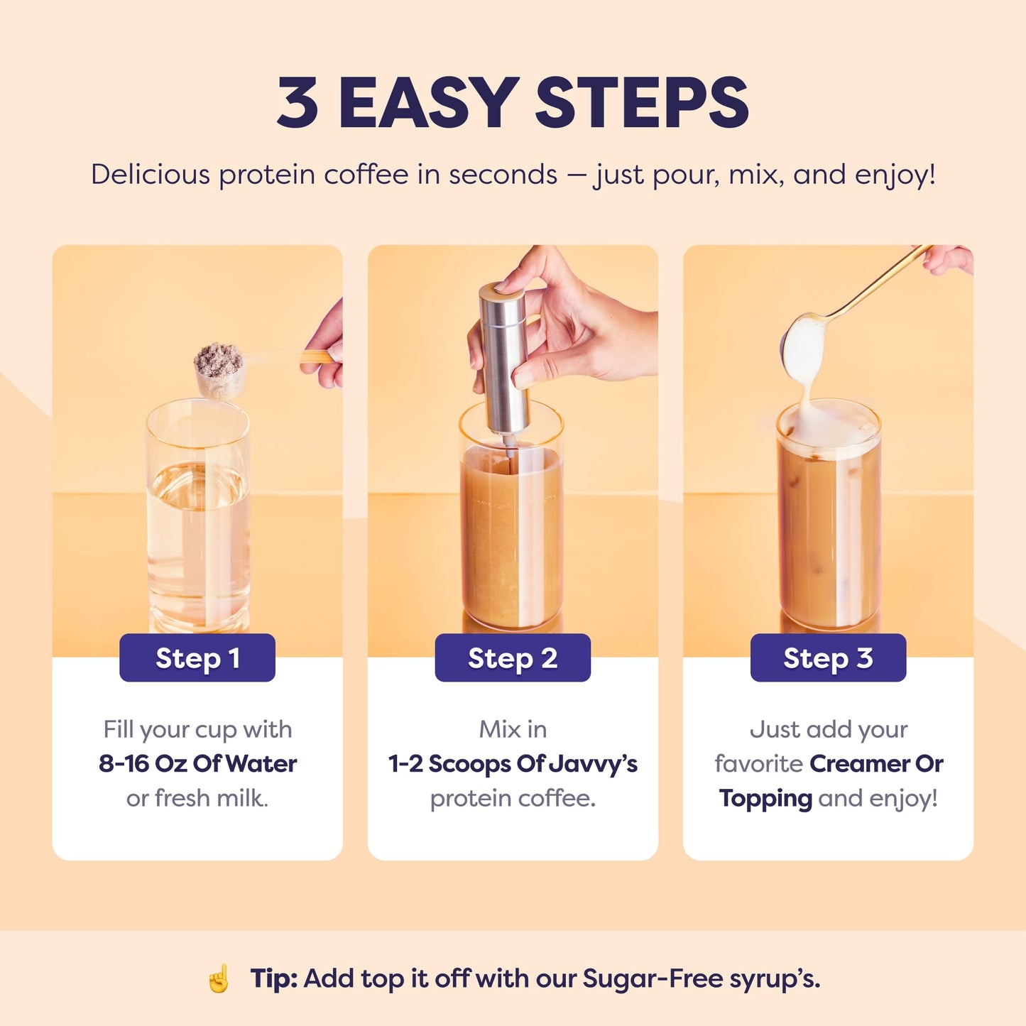 Caramel Protein Iced Coffee - enhanced Whey Protein & Instant Iced Coffees - 100% Natural Cold Brew - Zero Artificial Flavors & Sweeteners  80 mg Caffeine Per Serving  No Added Sugar  20 Servings