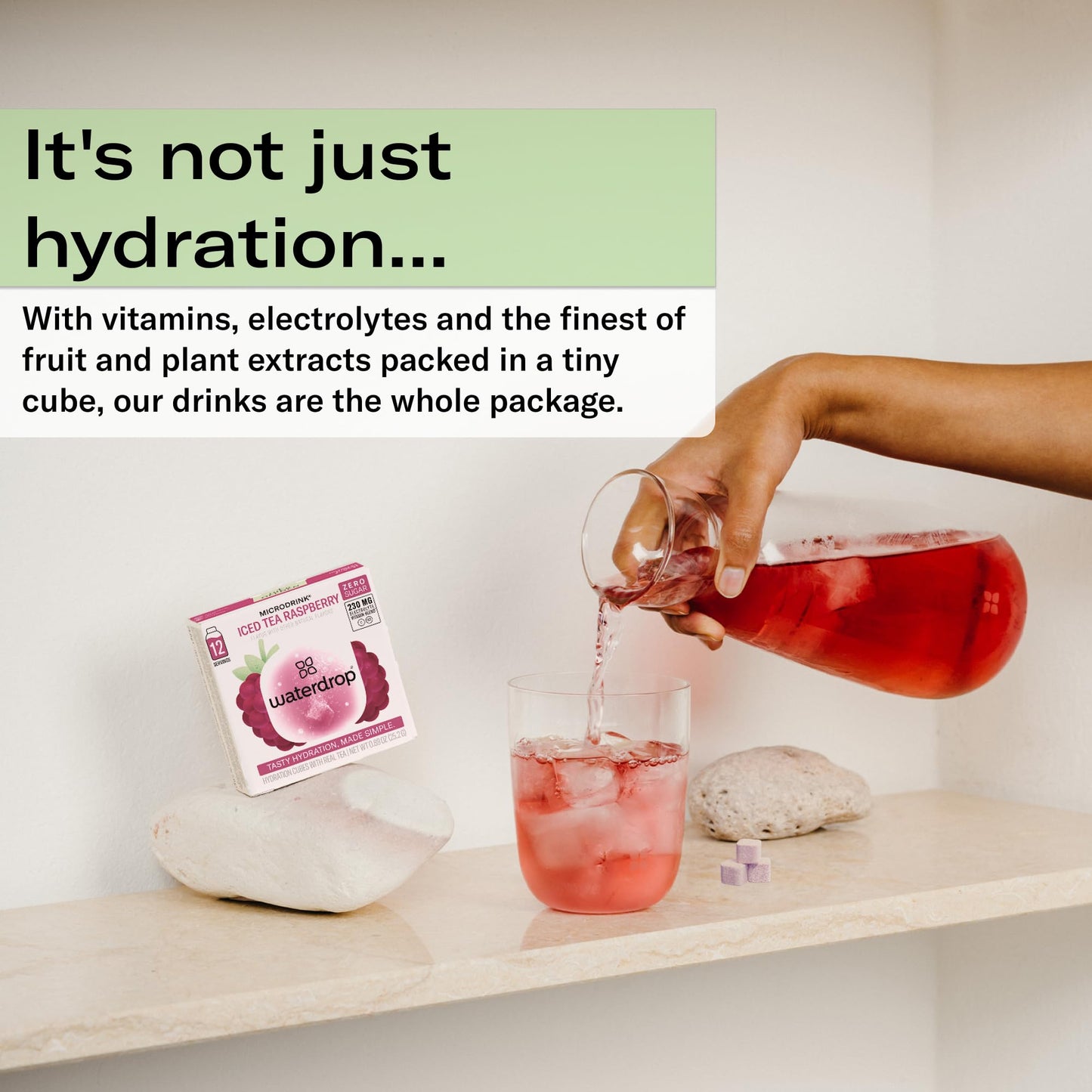 Waterdrop Hydration Cubes With Vitamin C, B Vitamins and Electrolytes, 4 Flavor Electrolyte Variety Pack, Flavored Water Enhance