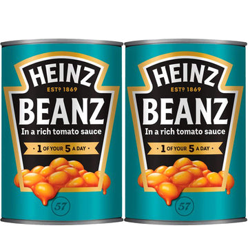 HEINZ Beanz in Tomato Sauce, Baked Beans, 415 g, Pack of 2