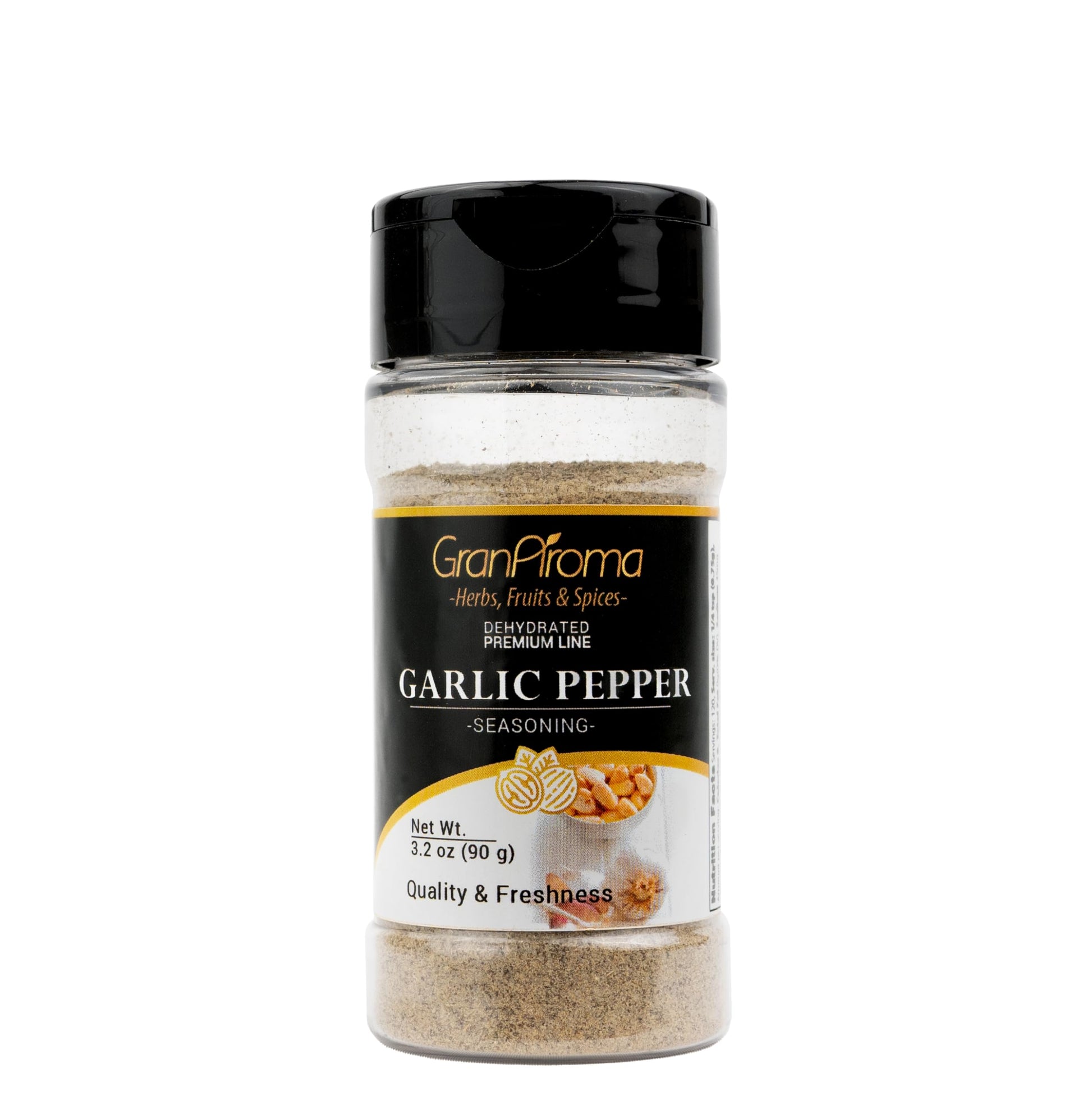 GranAroma Garlic Pepper, Seasoning Blend, Soups & Sauces, Aromatic (3.2 Ounce)
