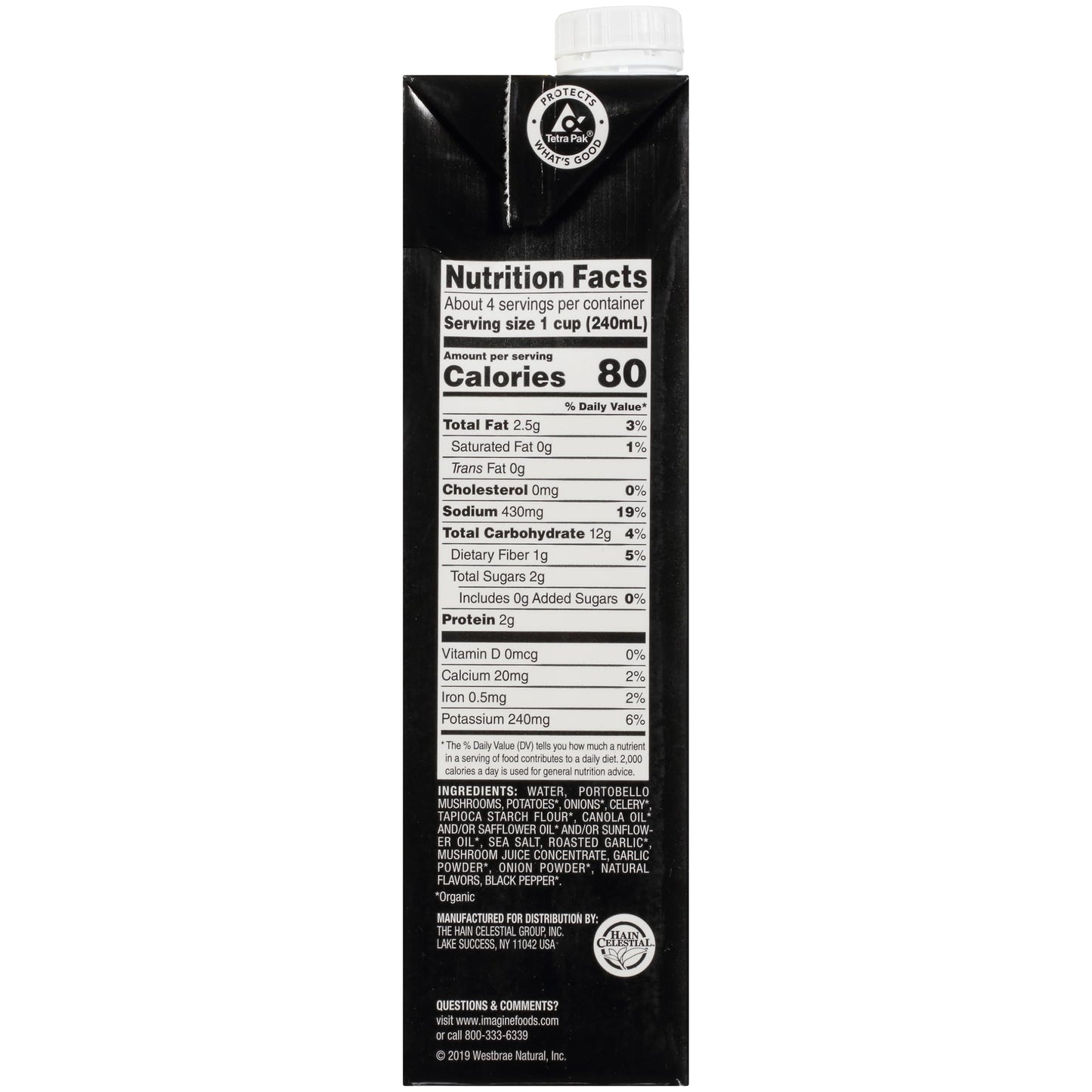 Imagine Portobello Mushroom Creamy Soup 32 Fl. Oz (Pack Of 6)