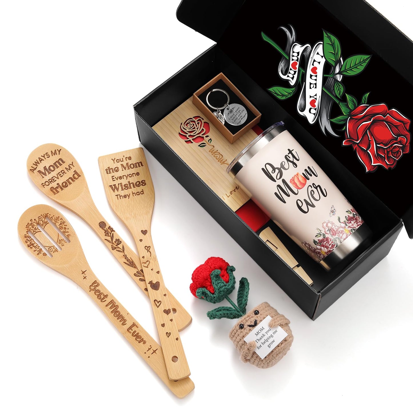 Gifts Basket For Women, Birthday Gifts Care Package For Mom From Son Daughter, Cooking Mother Gift Set, Kitchen Gifts For Mom-Id