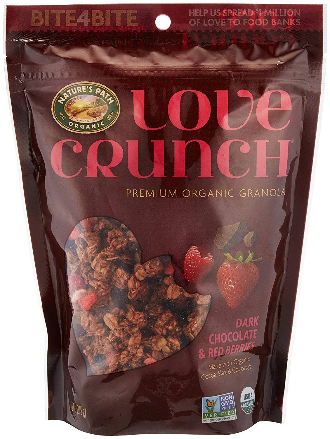 Nature's Path Love Crunch - Ark Chocolate and Red Berries - Case of 6 - 11.5 oz.