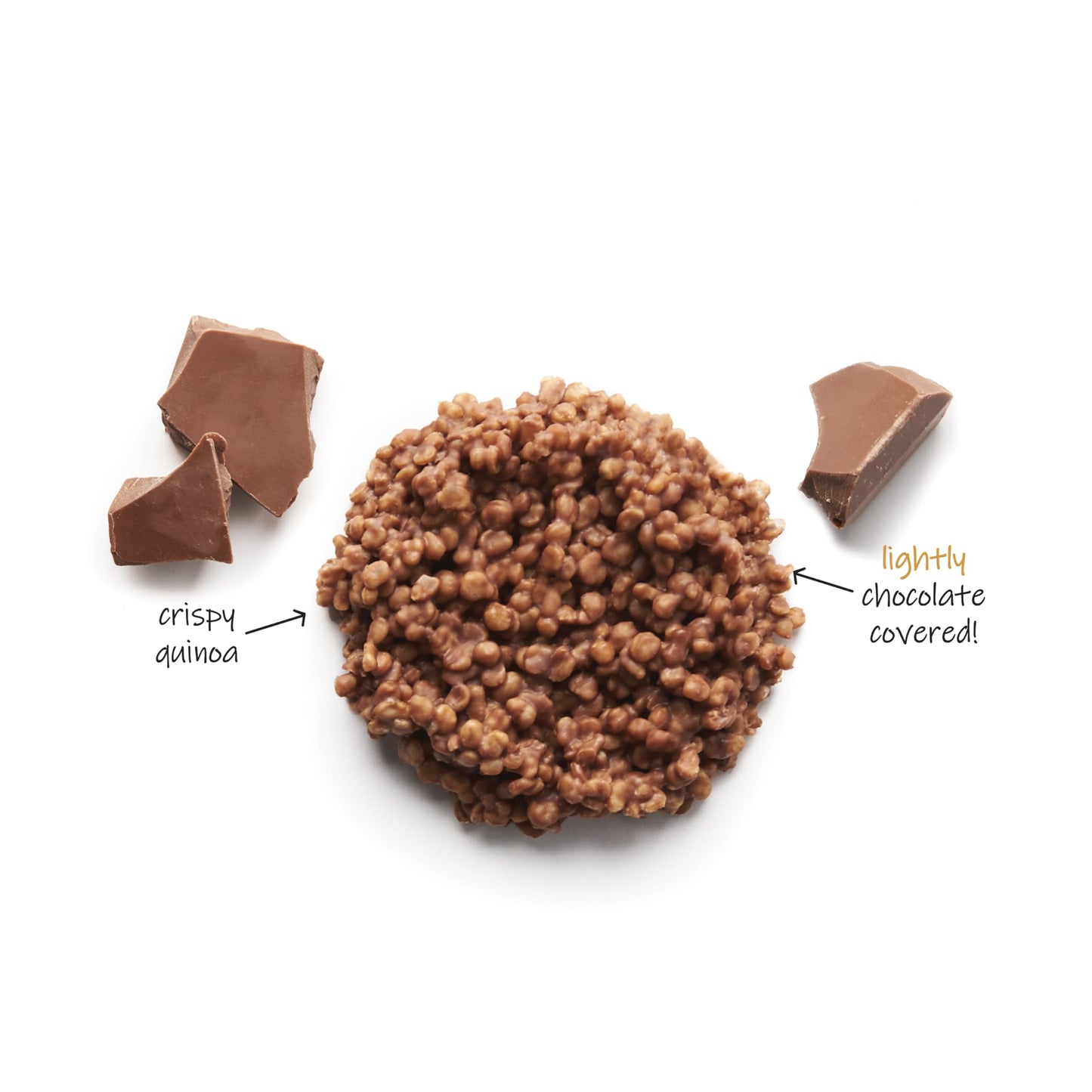 4465018-UNDERCOVER CHOCOLATE CO Milk Chocolate Quinoa Crisps, 3 OZ (Pack of 12)