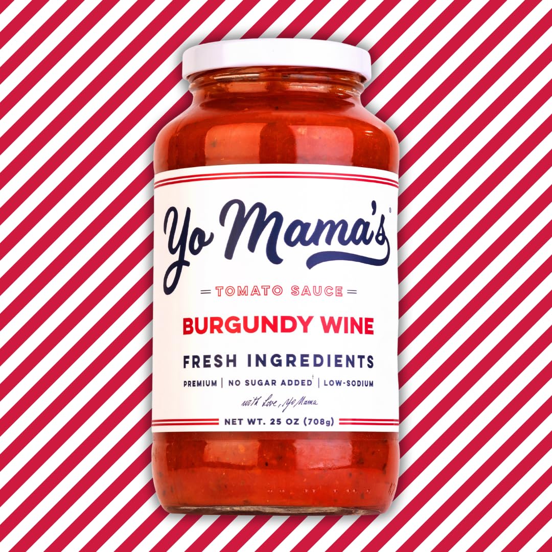 Yo Mamas Foods Keto Pasta Sauce, No Sugar Added, Low Carb, Gluten Free, 1.56 lb (Pack of 2)