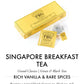 Twg Tea | Singapore Breakfast Tea | Black Tea & Green Tea | Vanilla & Spices | 15 Hand Sewn Cotton Tea Bags| Gift Set