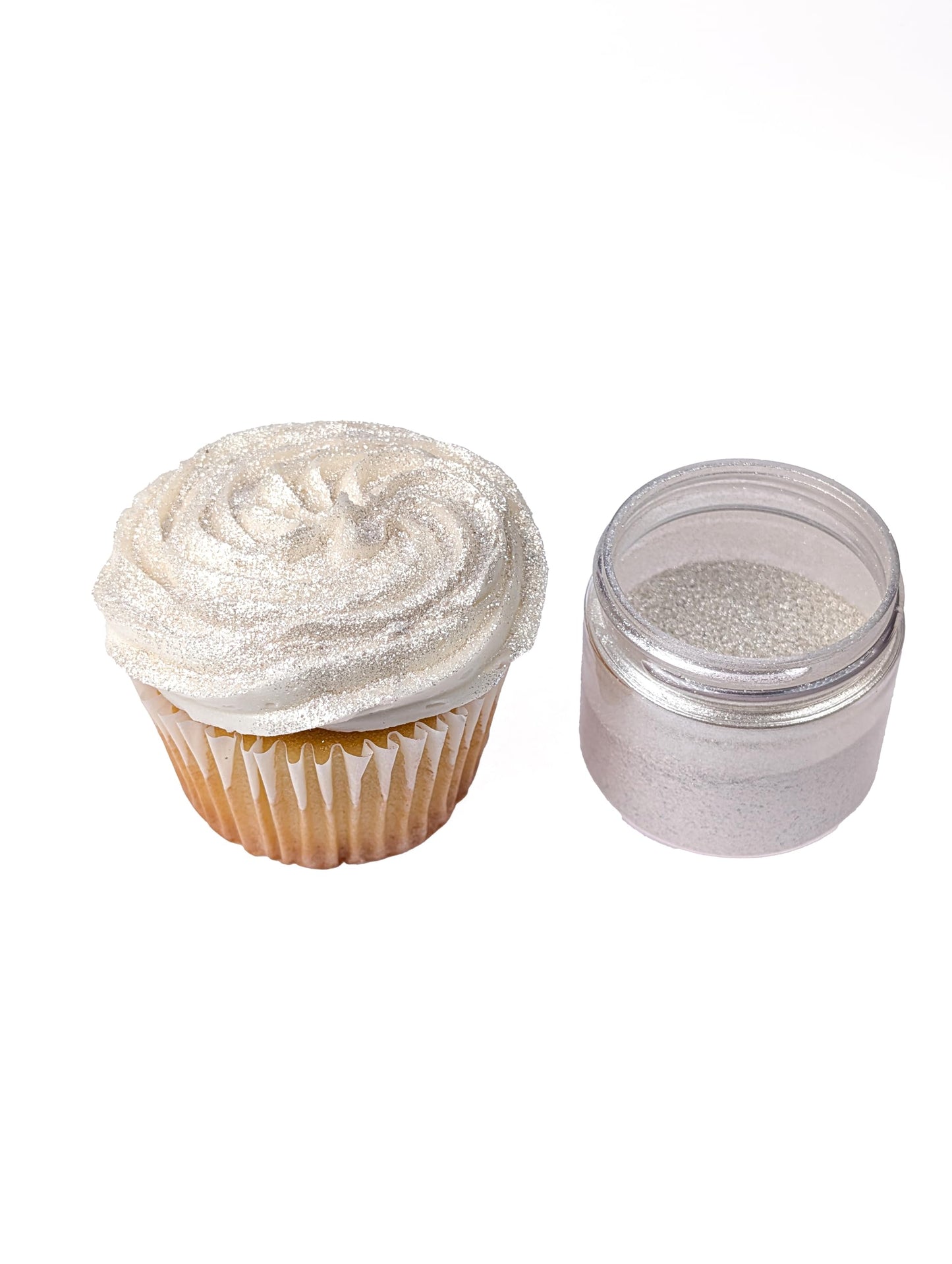 Decosavour Silver Edible Glitter - 15g Dazzle Dust Powder for Drinks, Cakes & Chocolate - Vegan, Gluten Free