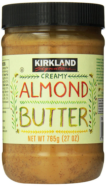 Kirkland Signature Creamy Almond Butter, 27 Ounce - Pack of 3 Jars, Nutritious Snack
