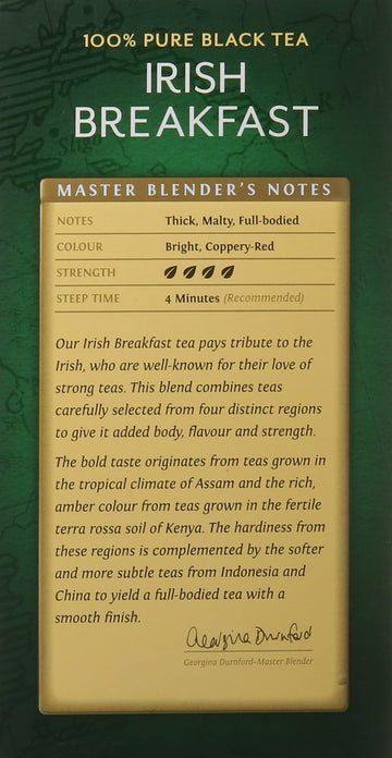 Twining'S Tea Breakfast Tea - Irish Black - Case Of 6 - 50 Bags