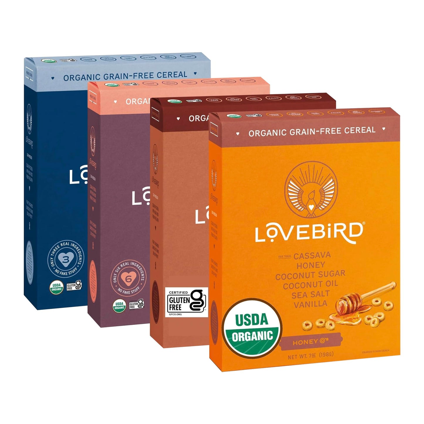 Lovebird Organic Cereal That Actually Tastes Good - 100% Real Food & Healthy Gluten Free Cereal, No Refined Sugar, Paleo, Keto F