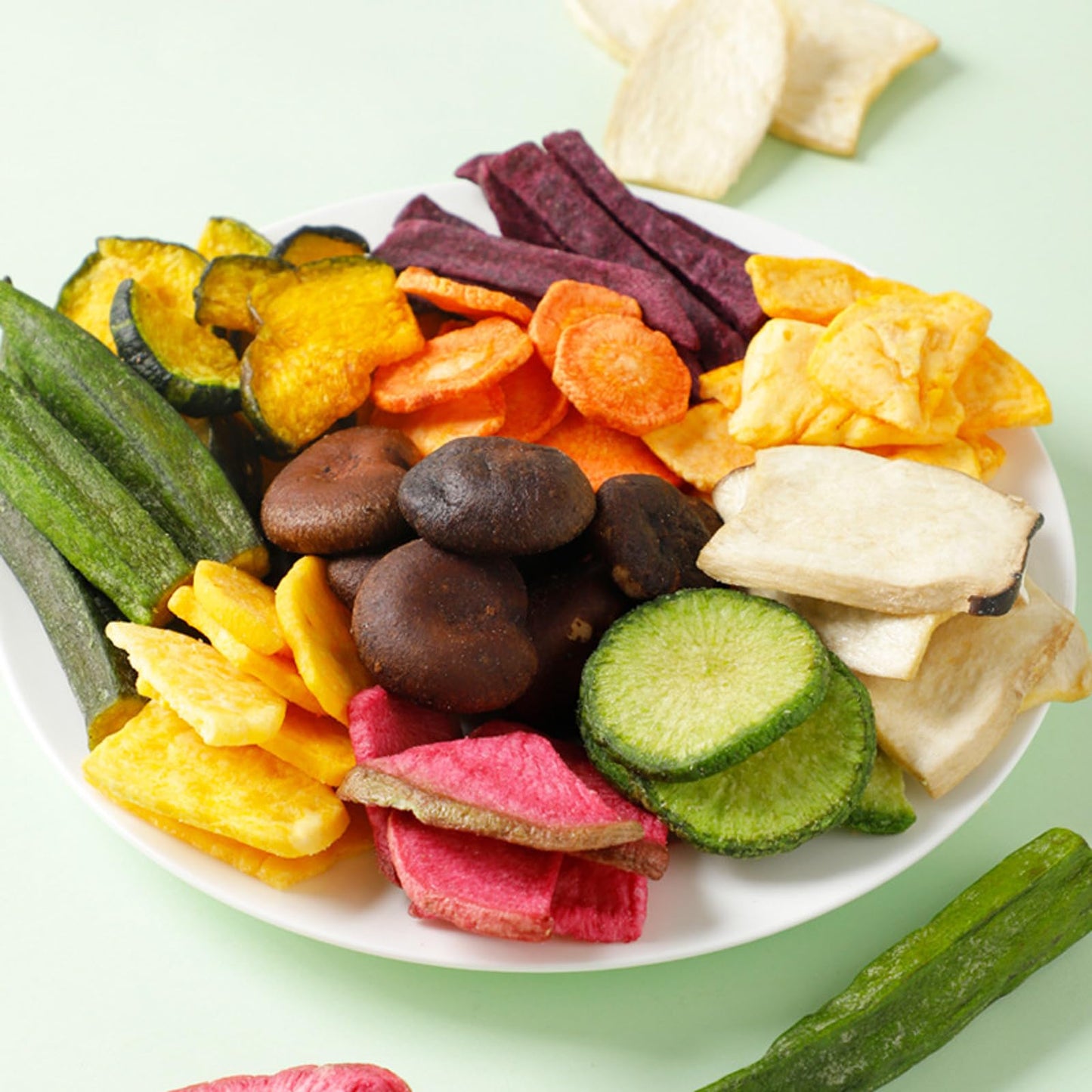 Xcvfdvor Freeze Dried Fruit And Vegetable Crisps | Dried Vegetable Slices | Dried Fruit Slices| Fruit And Vegetable Crisps | 12