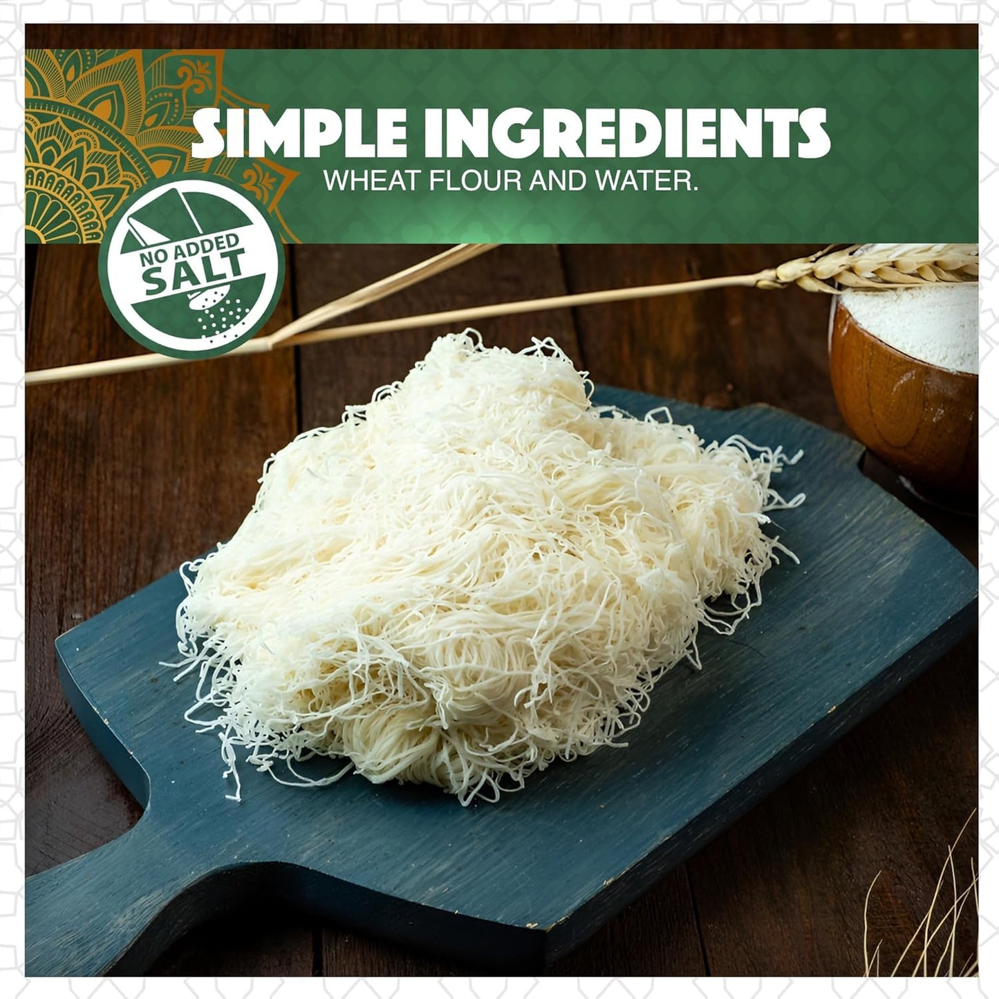 Lhun Dried & Chopped Kataifi | Shredded Fillo Dough | Authentic Turkish Pastry For Knafeh, Kanafeh, And Kunafa | Premium Kadayif