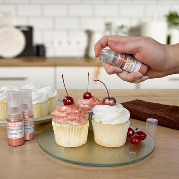 Tinker Dust - Peach (4G 1X Mini Pump) Edible Glitter For Desserts, Beverages, Cupcakes, Cake Pops And Cookies By Bakell