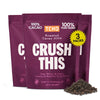 TCHO Cacao Nibs Organic Unsweetened (3 Pack) - Roasted, 100% Plant Based, Vegan Friendly, Non-GMO, Single-Origin, Non-Dairy, Fai