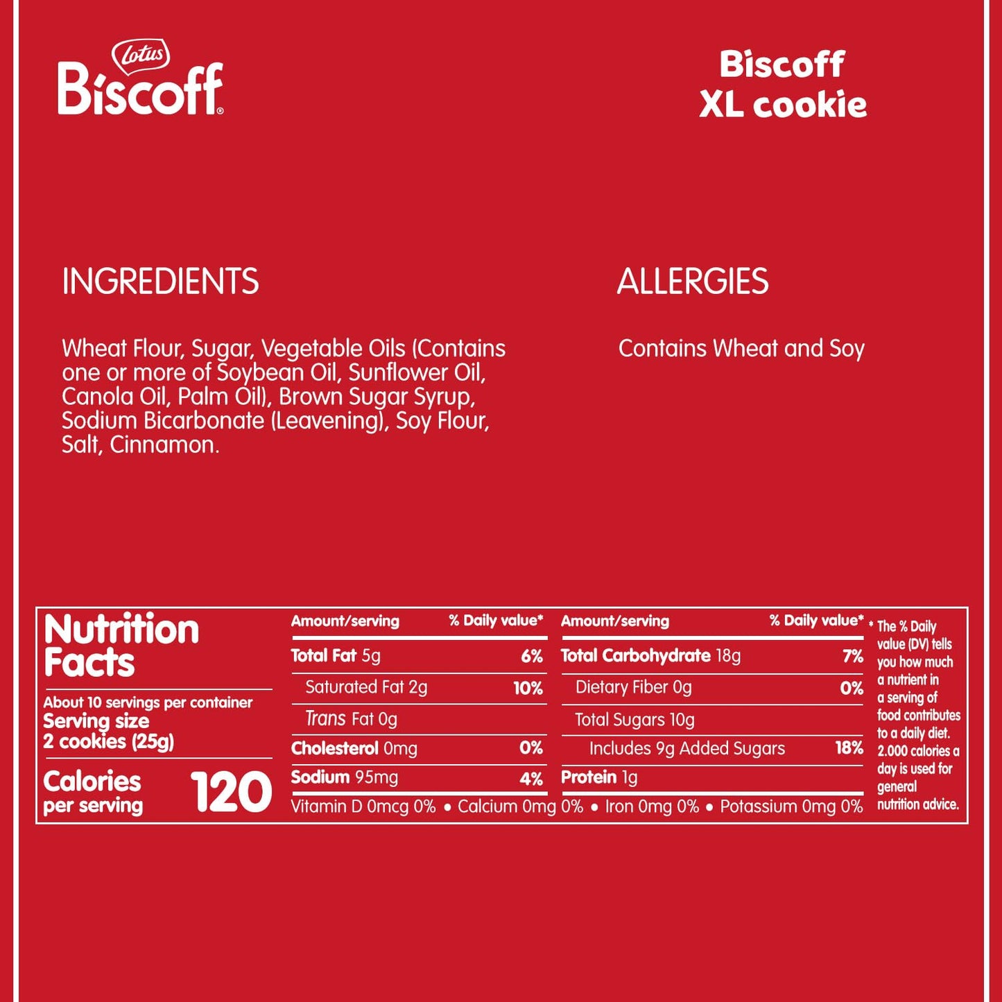 Lotus Biscoff Cookies, Caramelized Biscuit Cookie Snack, Dispenser Box (20 Sleeves Of 2 Extra Large Cookies) Vegan, 0.9 Ounce (P