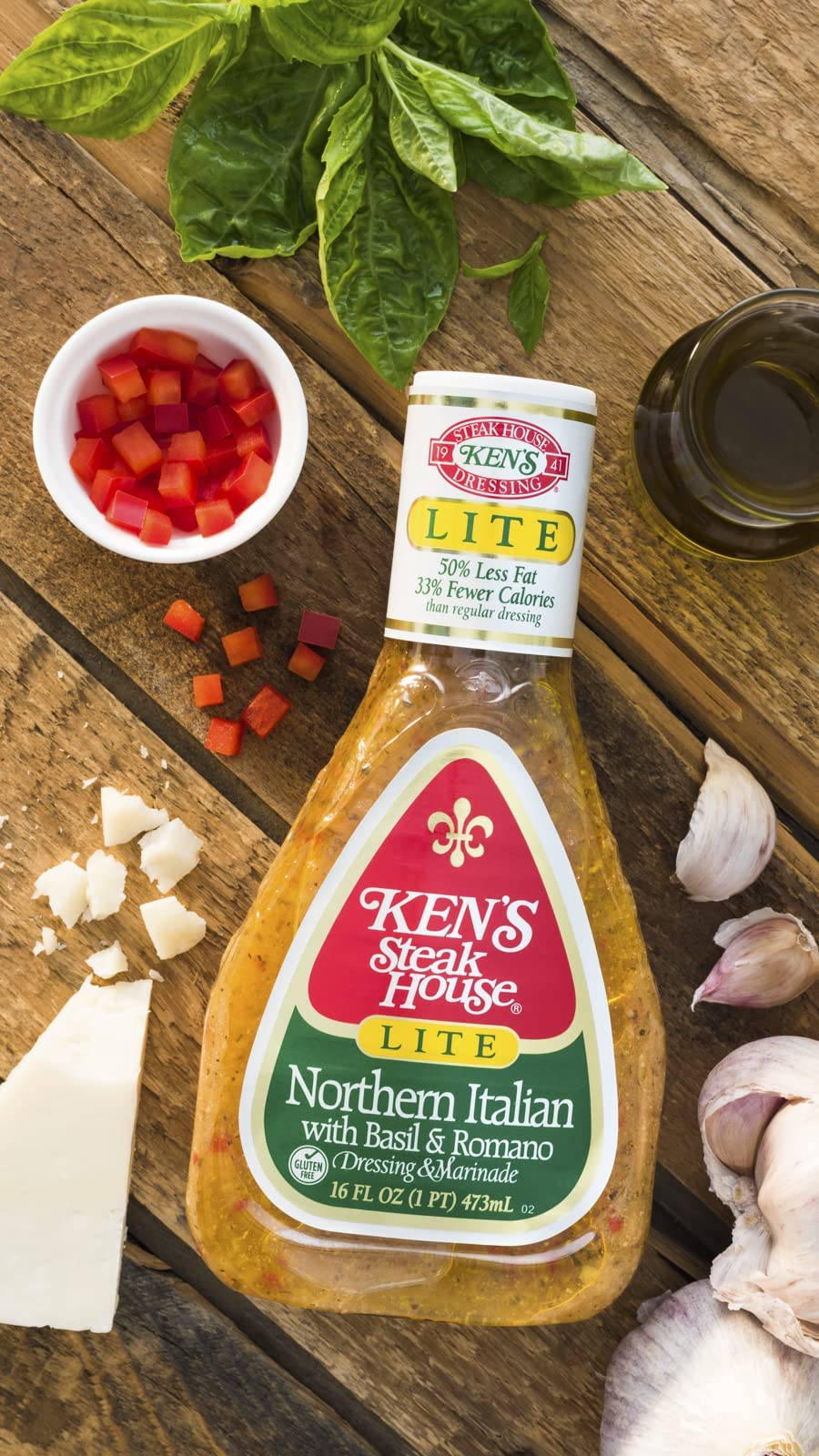 Kens Foods Lite North Italian Dressing, 16 Fl Oz
