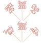 24Pcs Rose Gold Happy 25Th Birthday Cupcake Toppers Twenty Five Straight Outta 2000 Cupcake Picks Cheers To 25 Lengend Since 200