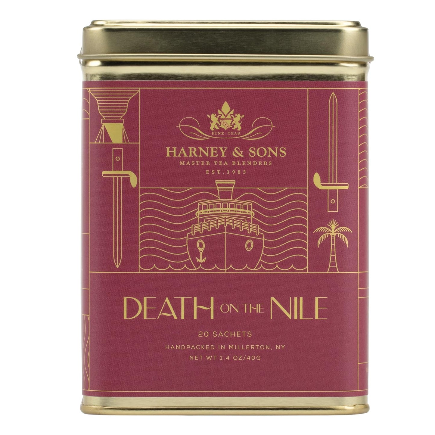 Harney & Sons Death on the Nile Herbal Tea  20 enhanced Sachets  Caffeine Free