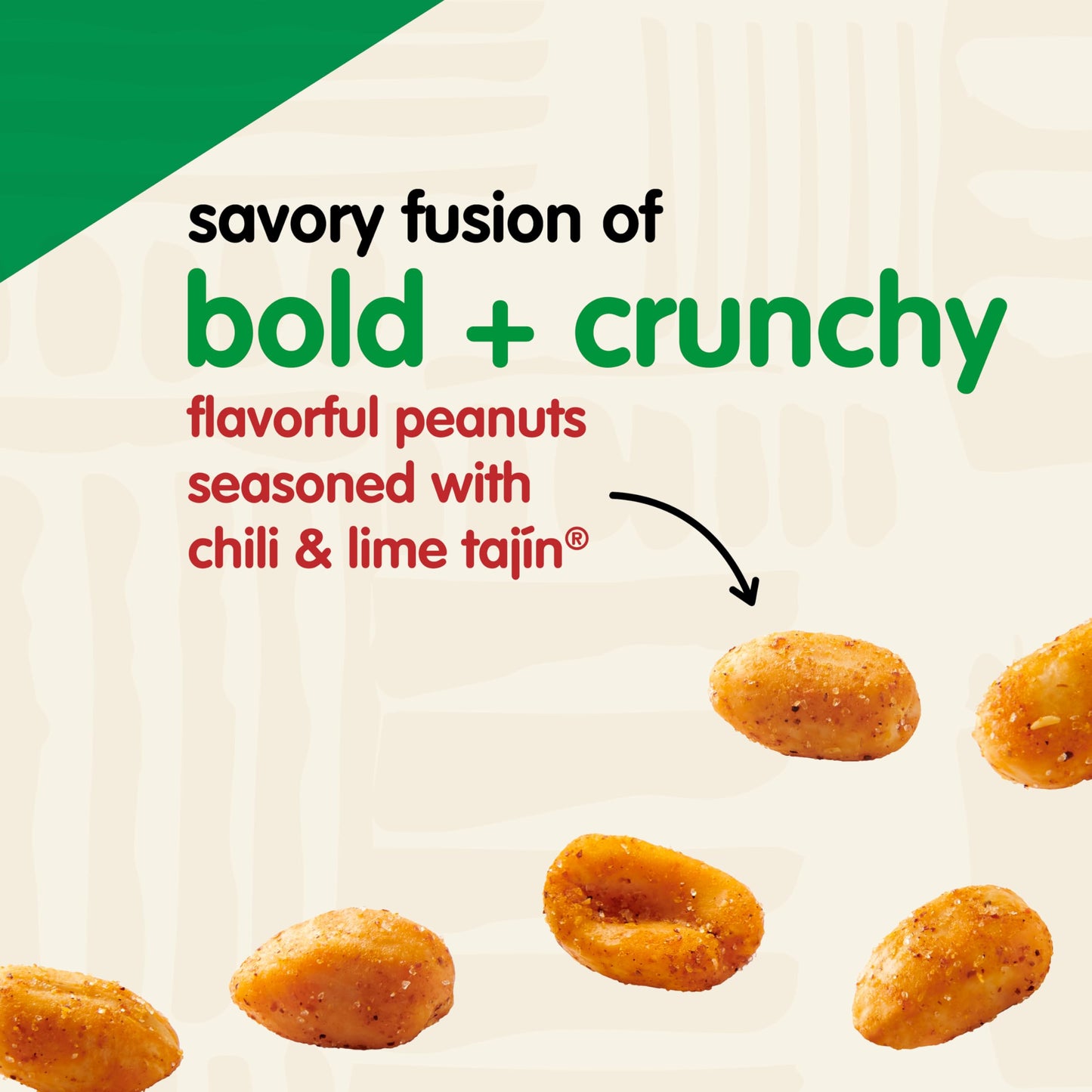 Snak Club Tajin Peanuts, Roasted Nuts with Chili and Lime Seasoning, Mild, Gluten-Free and Kosher Snacks, No Artificial Colors o