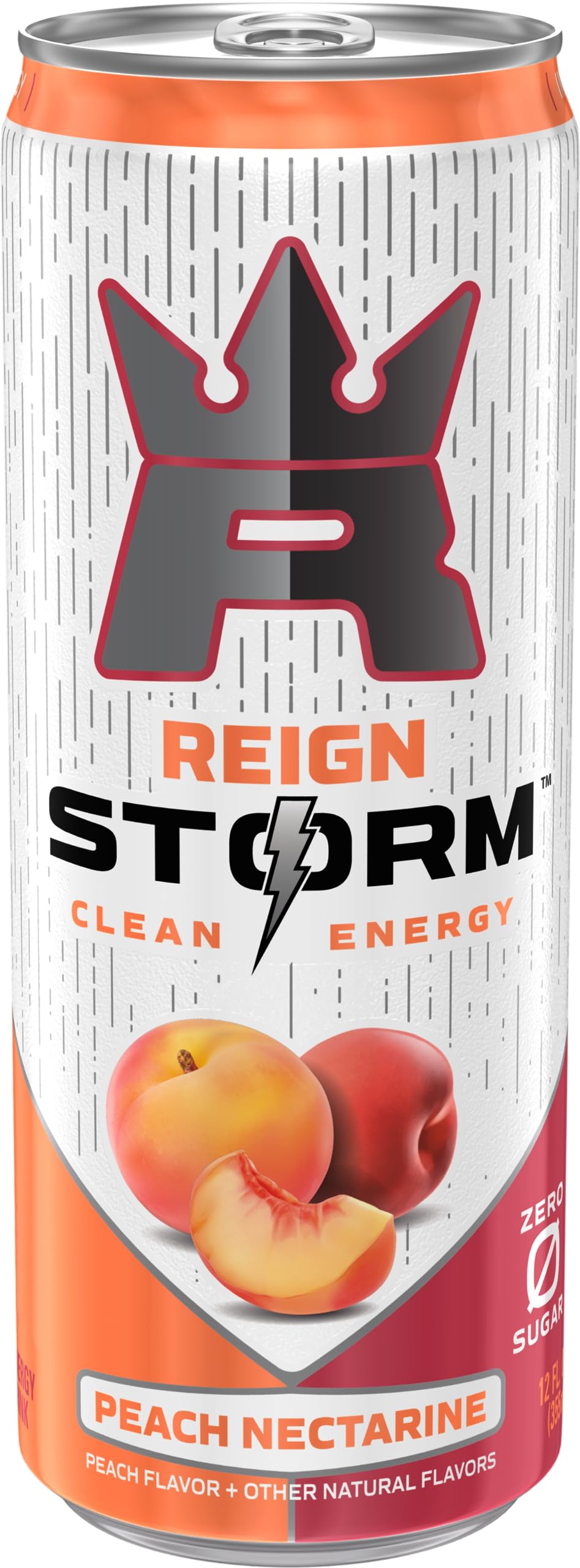 REIGN Storm Fitness & Wellness Energy Drink, Peach Nectarine, 12 Fl Oz (Pack of 12)