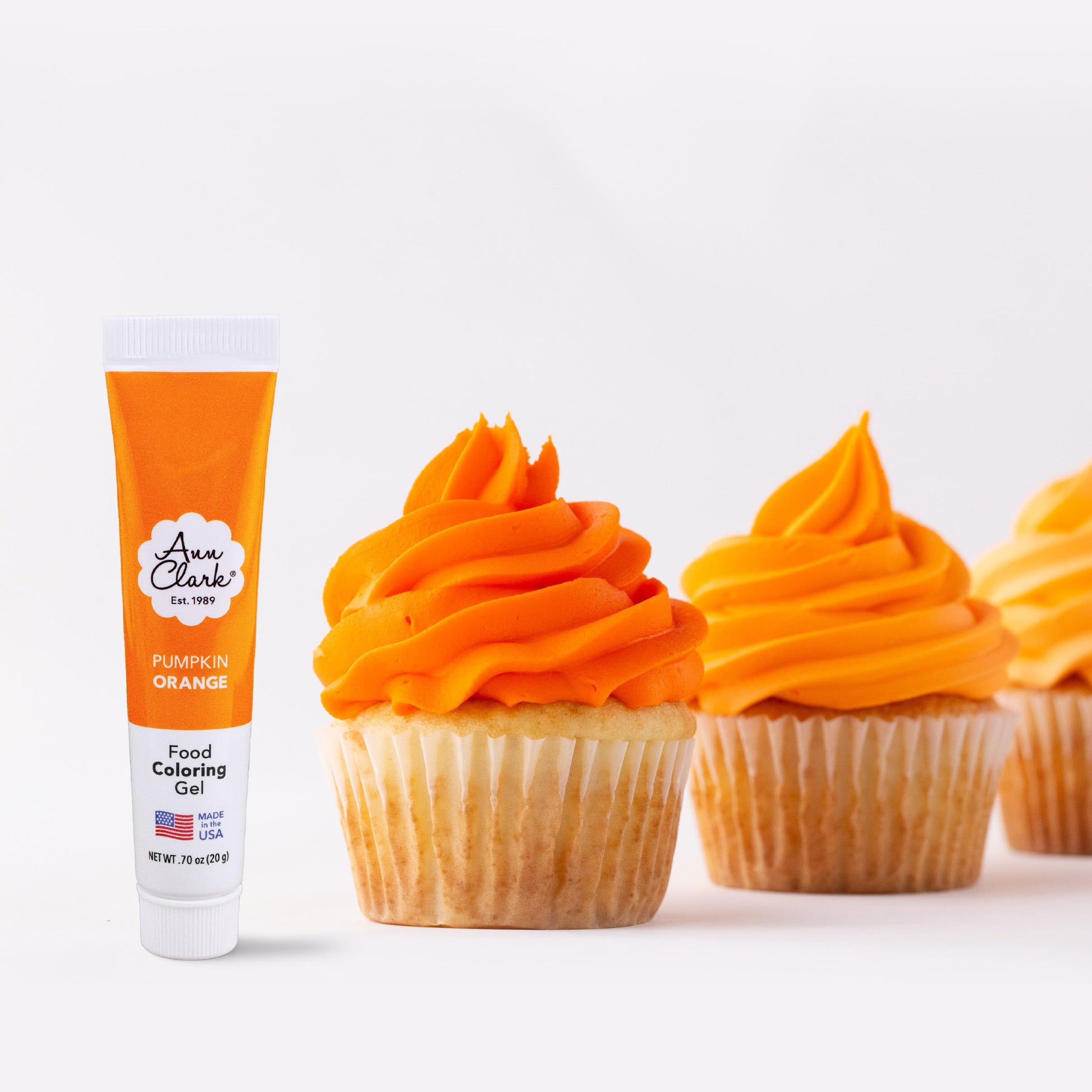 Ann Clark Pumpkin Orange Food Coloring Gel .70 oz. Professional Grade Made in USA