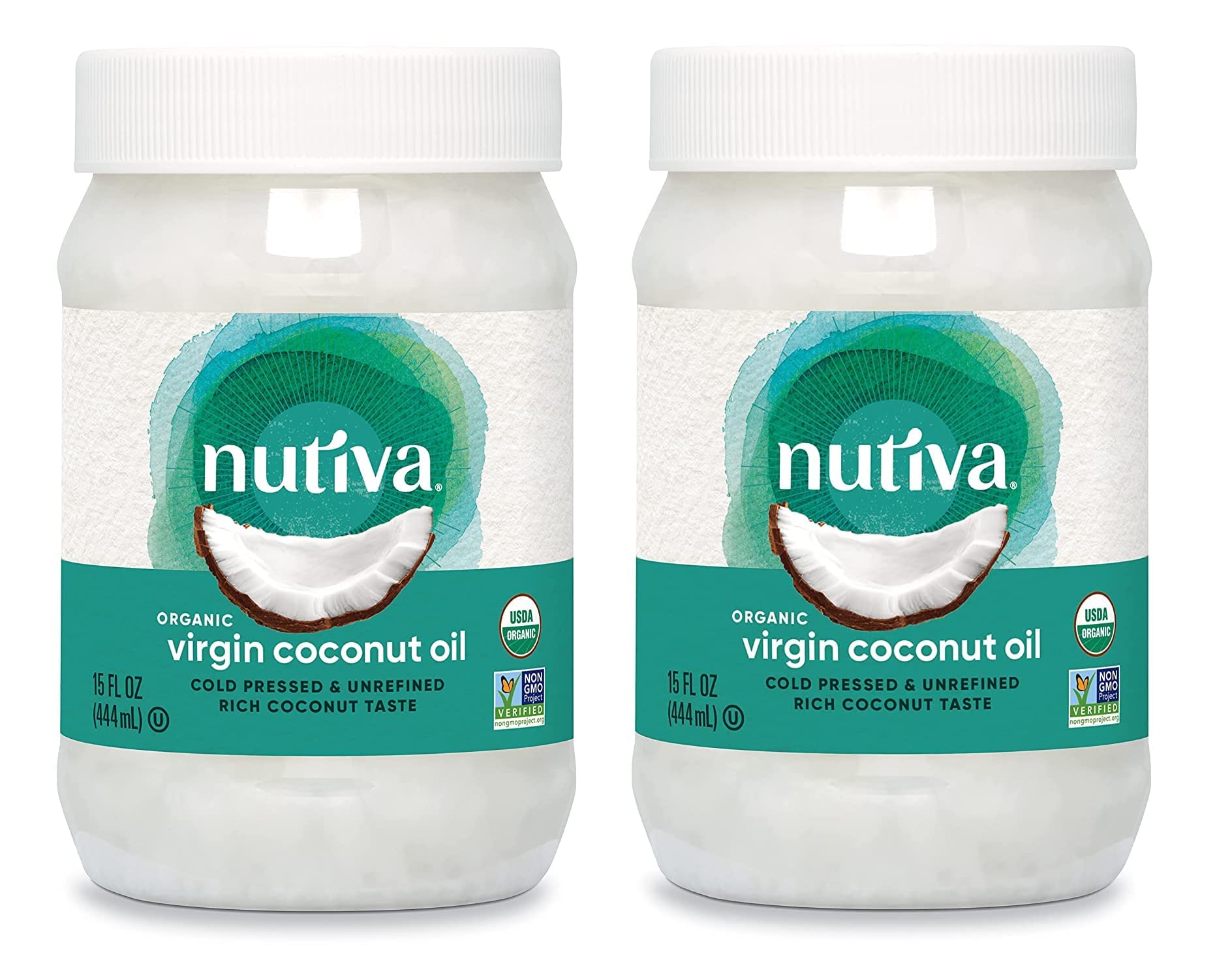 Nutiva Organic Coconut Oil, Cold-Pressed, Unrefined Cooking Oil, Natural Hair Oil, Skin Oil, Massage Oil, Usda Organic, Extra Vi