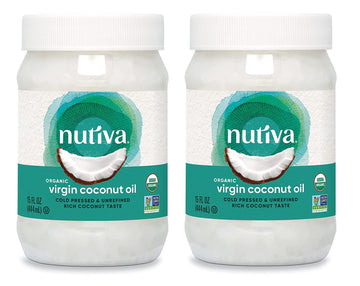 Nutiva Organic Coconut Oil, Cold-Pressed, Unrefined Cooking Oil, Natural Hair Oil, Skin Oil, Massage Oil, Usda Organic, Extra Vi