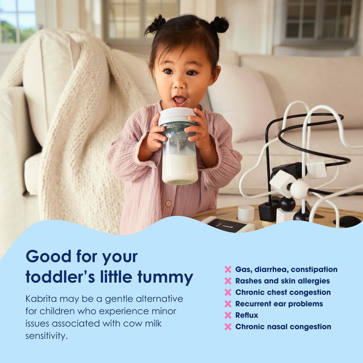 Kabrita Goat Milk-Based Toddler Nutrition Drink, 12–24 Months, Gentle & Easy To Digest, Clean Label Project Certified, Supports Gut Health, Immunity & Brain Development 28Oz (Pack Of 6)